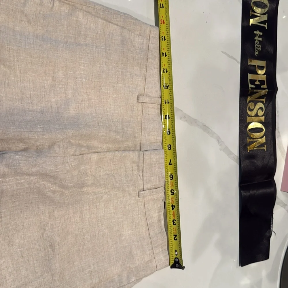 H&M LINEN PANTS 30R slim fit nwot